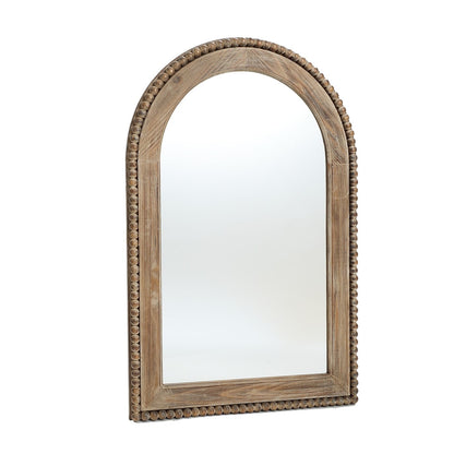 Specchio da parete con finestra ad arco e cornice in legno, specchio da parete per bagno - 39,25 A x 25,87 L x 1,5 P
