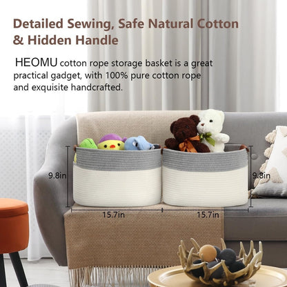 Cestini intrecciati per riporre oggetti, set da 3