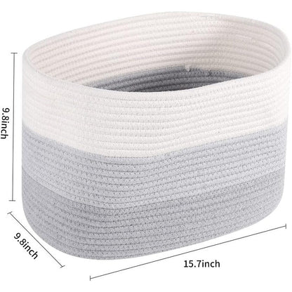 Cestini intrecciati per riporre oggetti, set da 3