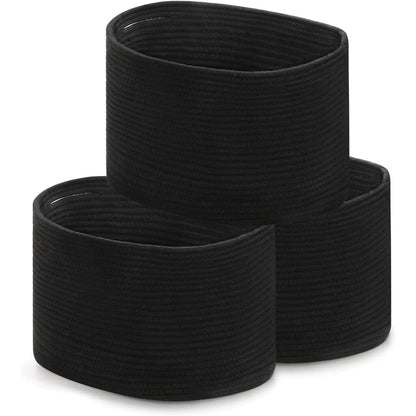 Cestini intrecciati per riporre oggetti, set da 3