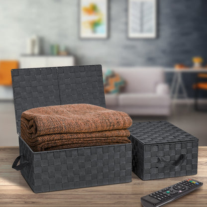 Set di cestini portaoggetti intrecciati - N/D