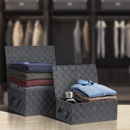 Set di cestini portaoggetti intrecciati - N/D