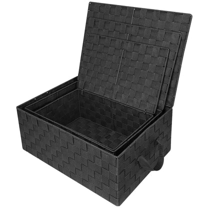 Set di cestini portaoggetti intrecciati - N/D