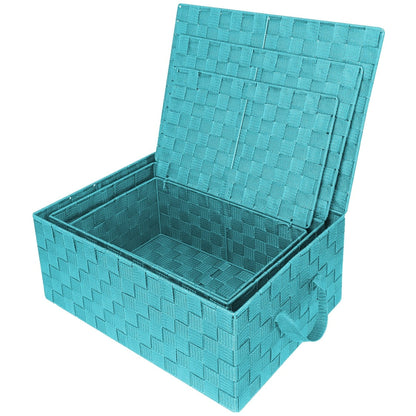 Set di cestini portaoggetti intrecciati - N/D