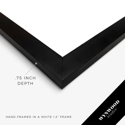 Stampe artistiche tropicali chinoiserie con cornice blu di Wynwood Studio Tropical Collage