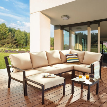 Patio Festival X-Back Set da conversazione all'aperto da 7 pezzi