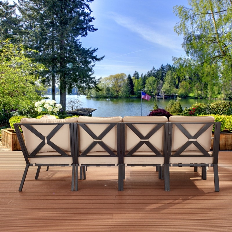 Patio Festival X-Back Set da conversazione all'aperto da 7 pezzi