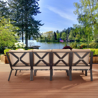 Patio Festival X-Back Set da conversazione all'aperto da 7 pezzi