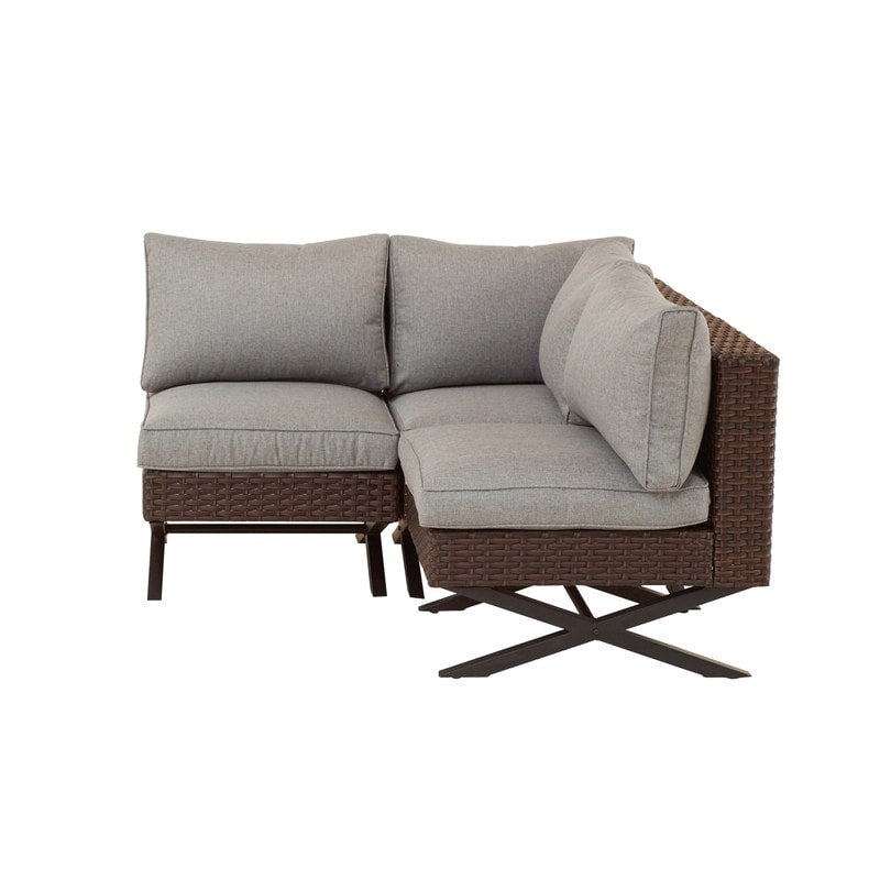 Divano da esterno Patio Festival X-Leg a 3 pezzi