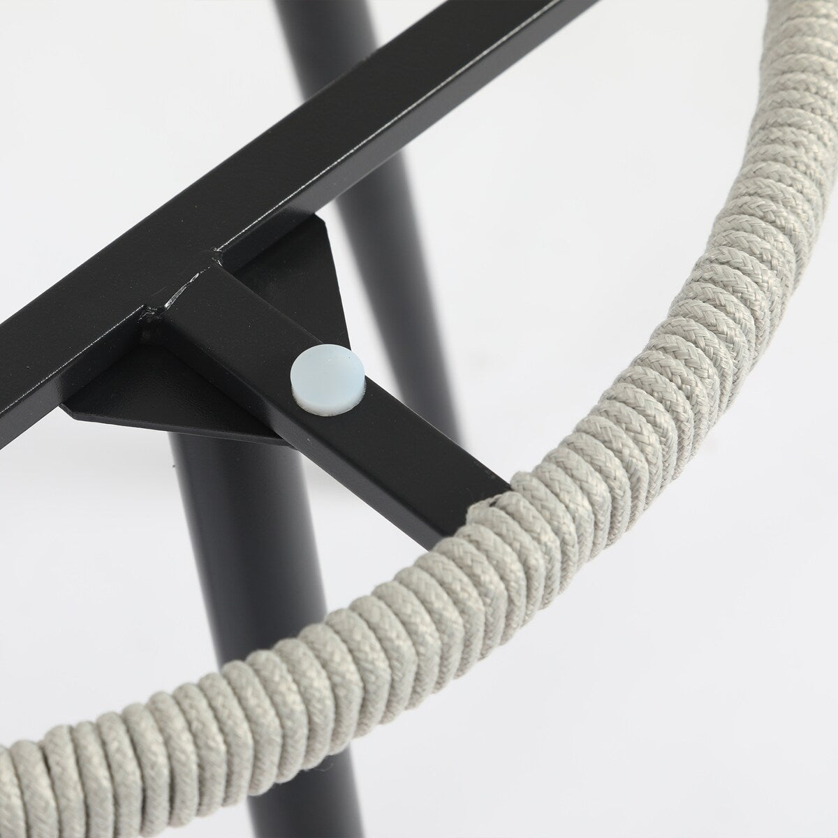 XINMICS 3 pezzi di mobili da giardino con schienale intagliato in corda intrecciata fatta a mano