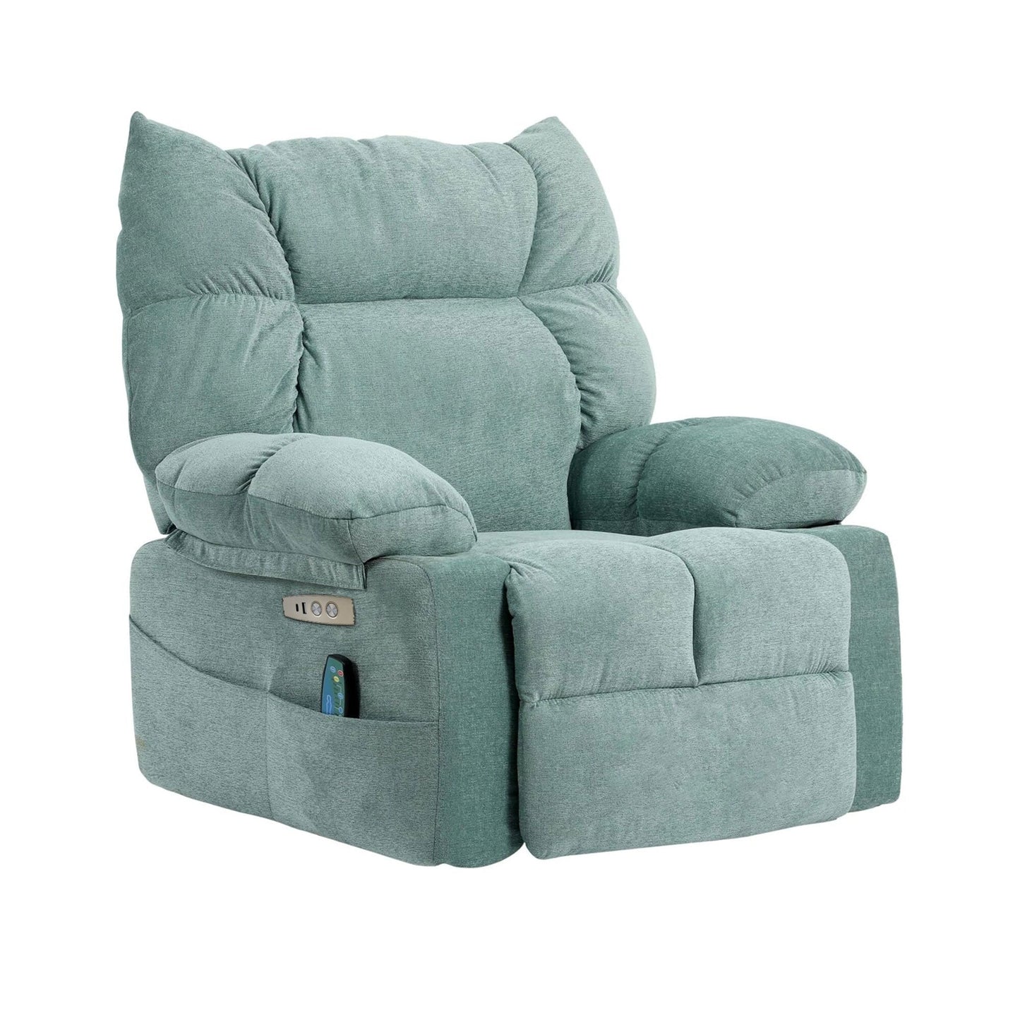 Poltrona reclinabile girevole XINMICS, poltrona reclinabile elettrica Glider con massaggio e riscaldamento