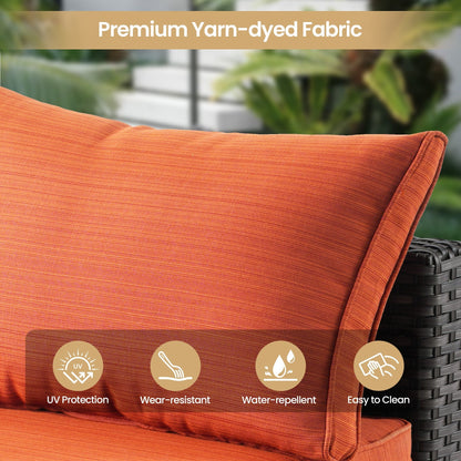 Set di mobili da giardino XIZZI da 10 pezzi con tavolo da fuoco