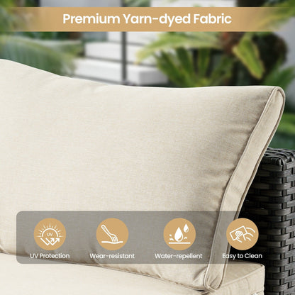 Set di mobili da giardino XIZZI da 10 pezzi con tavolo da fuoco