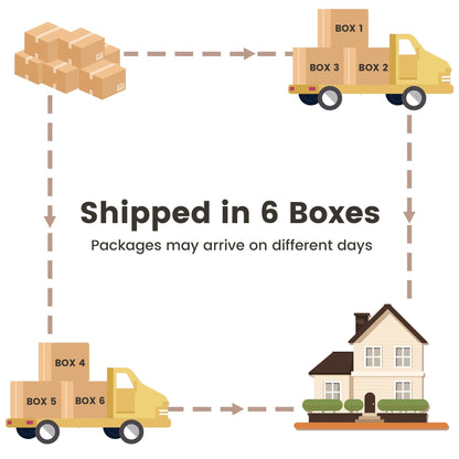 Set di mobili da giardino in rattan e vimini XIZZI da 11 pezzi con tavolo con braciere