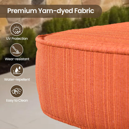 Set di mobili da giardino in rattan e vimini XIZZI da 11 pezzi con tavolo con braciere