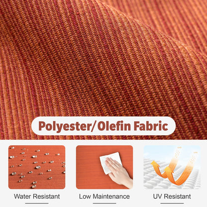 Set di mobili da esterno in vimini da 13 pezzi XIZZI con tavolo da fuoco