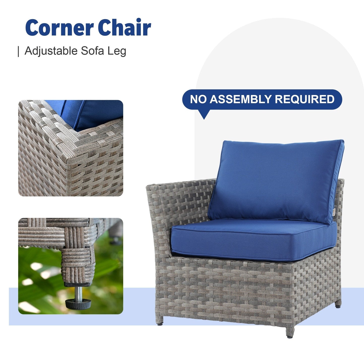 Set di mobili da esterno in vimini da 13 pezzi XIZZI con tavolo da fuoco