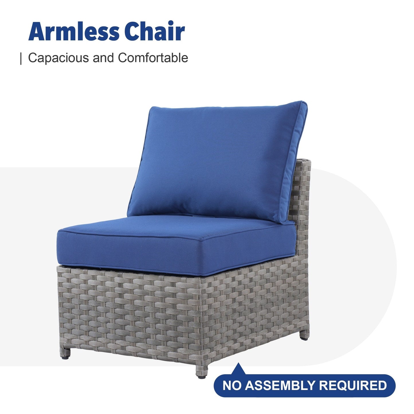 Set di mobili da esterno in vimini da 13 pezzi XIZZI con tavolo da fuoco