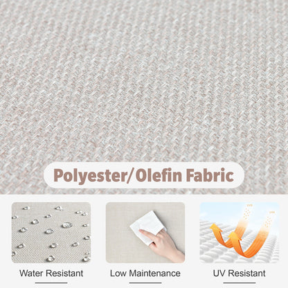 Set di mobili da esterno in vimini da 13 pezzi XIZZI con tavolo da fuoco