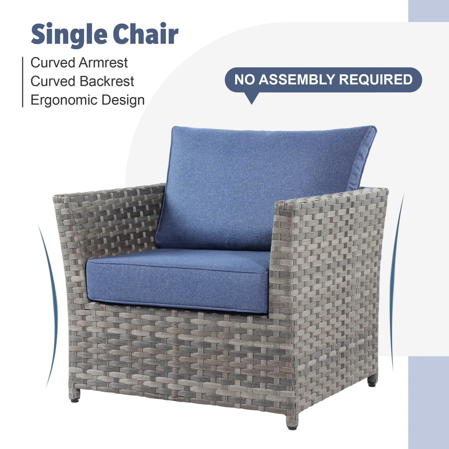 Set di mobili da esterno in vimini da 13 pezzi XIZZI con tavolo da fuoco