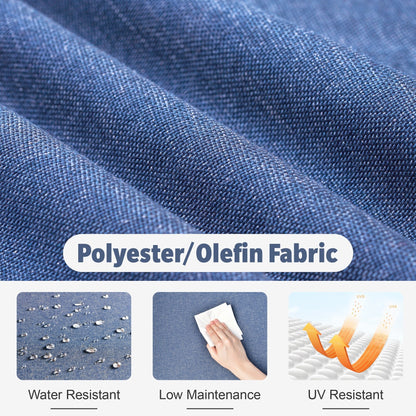 Set di mobili da esterno in vimini da 13 pezzi XIZZI con tavolo da fuoco