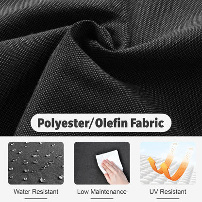 Set di mobili da esterno in vimini da 13 pezzi XIZZI con tavolo da fuoco