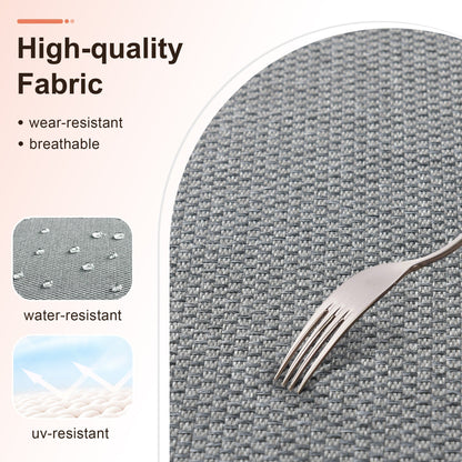 XIZZI Set di 3 divani da giardino in rattan e vimini, sedie angolari per esterni