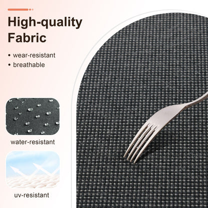 XIZZI Set di 3 divani da giardino in rattan e vimini, sedie angolari per esterni