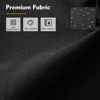 XIZZI Set di 5 divani da esterno in vimini con schienale alto e braciere per mobili da giardino