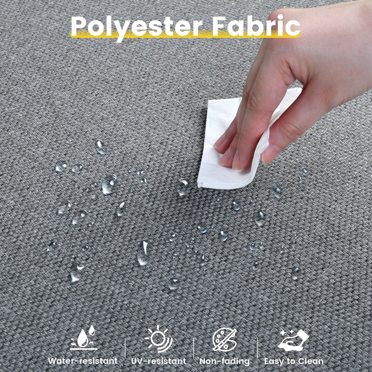 Set da conversazione in vimini da 6 pezzi per mobili da giardino XIZZI con sedia girevole