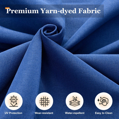 XIZZI Set di divani da conversazione con braccioli larghi e pouf da giardino, 7 pezzi