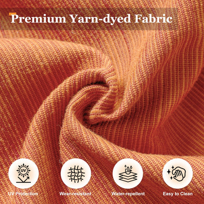 XIZZI Set di divani da conversazione con braccioli larghi e pouf da giardino, 7 pezzi