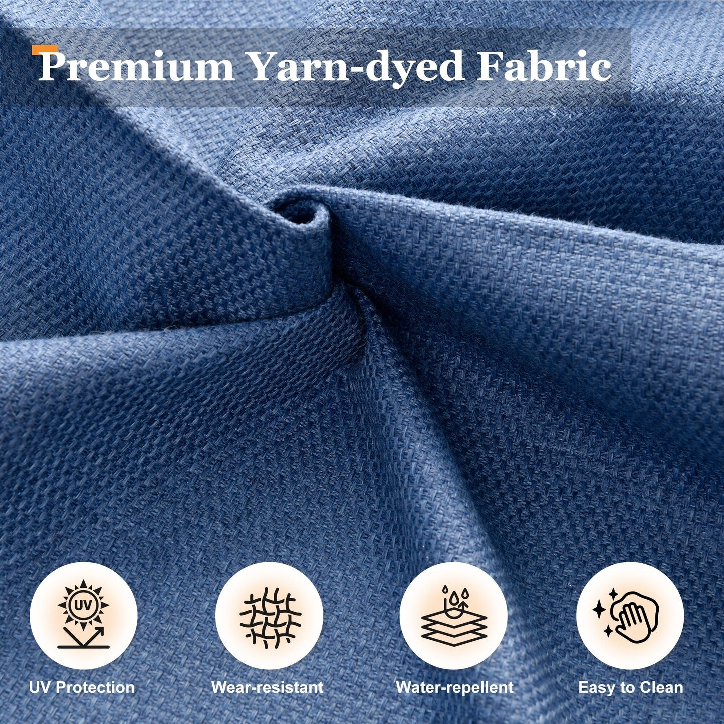 XIZZI Set di divani da conversazione con braccioli larghi e pouf da giardino, 7 pezzi