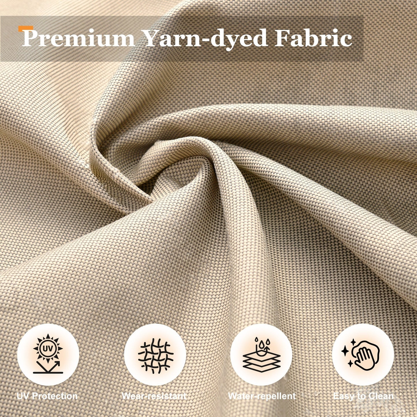 Set di mobili da giardino in vimini XIZZI da 8 pezzi con sedie girevoli