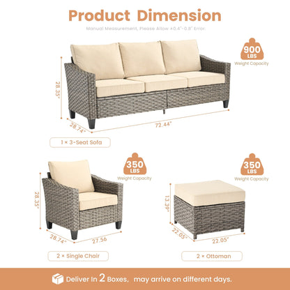 Set di mobili da esterno XIZZI con tavolo da fuoco