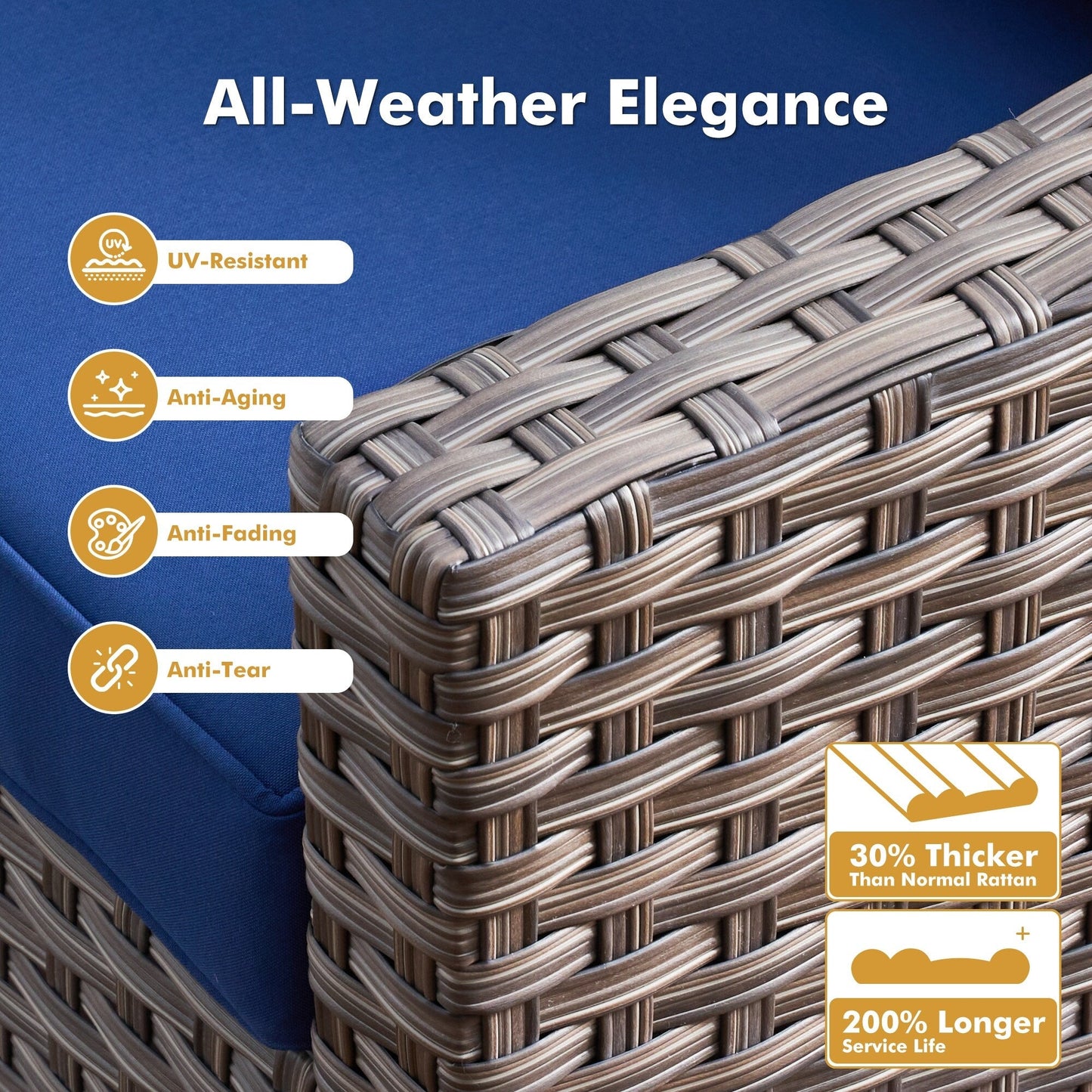 Set di mobili da esterno XIZZI con tavolo da fuoco