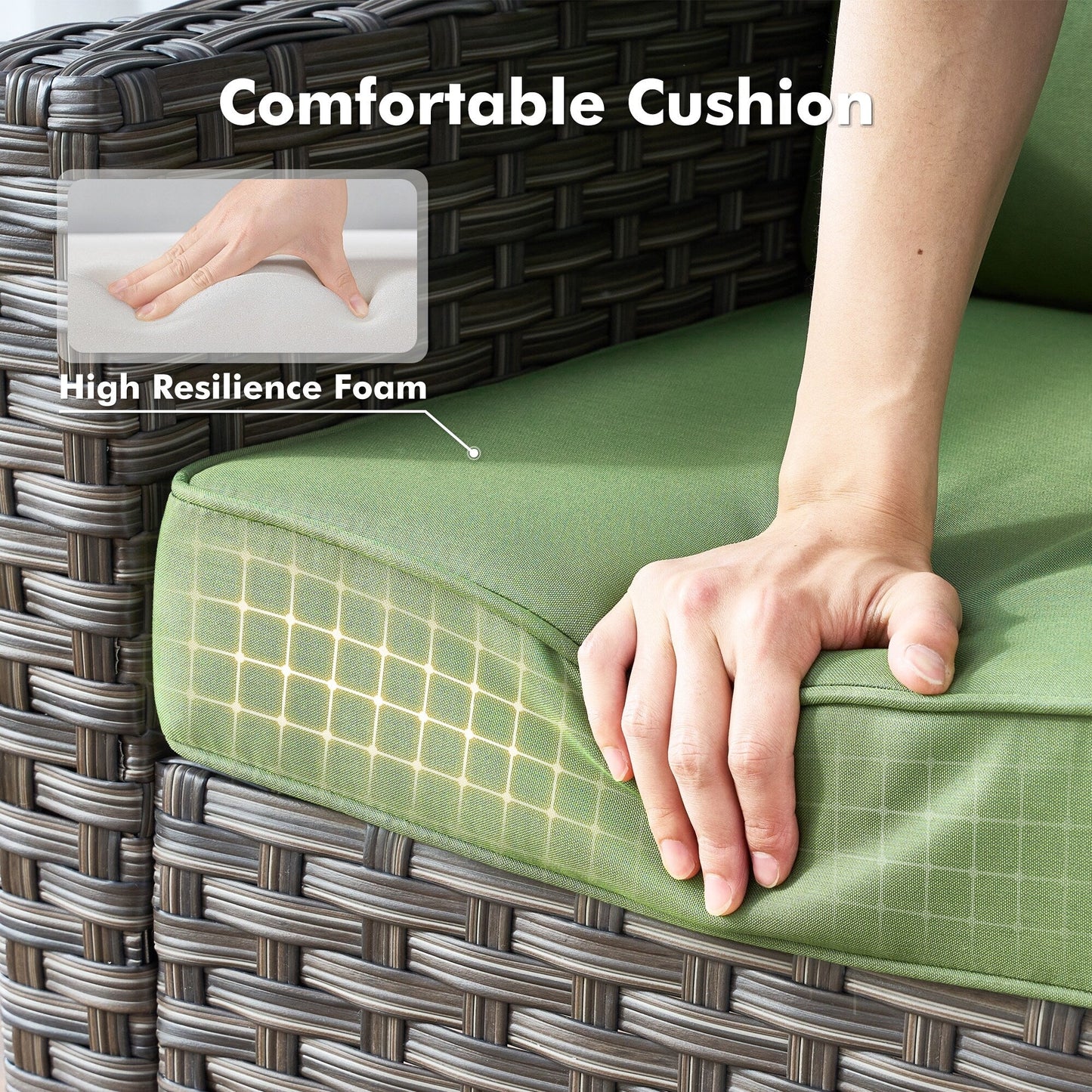 Set di mobili da esterno XIZZI con tavolo da fuoco