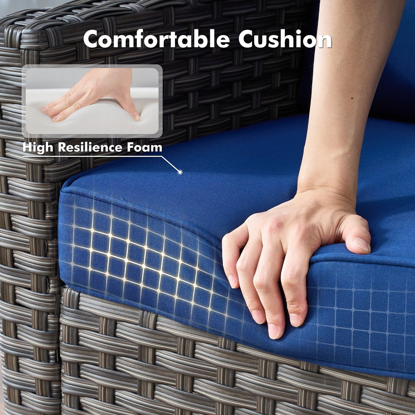 Set di mobili da esterno XIZZI con tavolo da fuoco