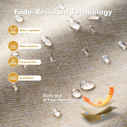 Set di mobili da esterno XIZZI con tavolo da fuoco