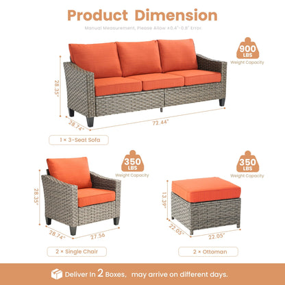 Set di mobili da esterno XIZZI con tavolo da fuoco