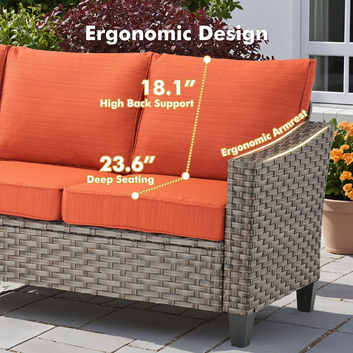 Set di mobili da esterno XIZZI con tavolo da fuoco