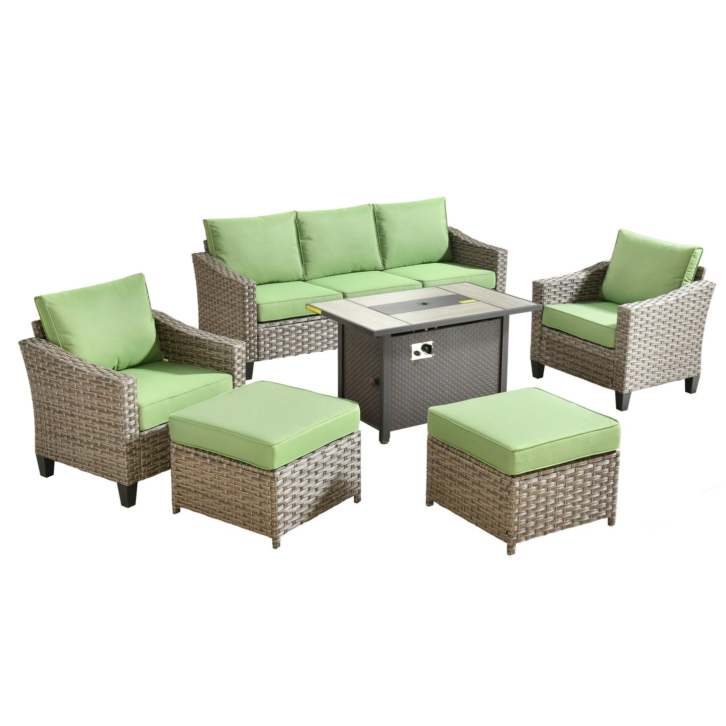 Set di mobili da esterno XIZZI con tavolo da fuoco