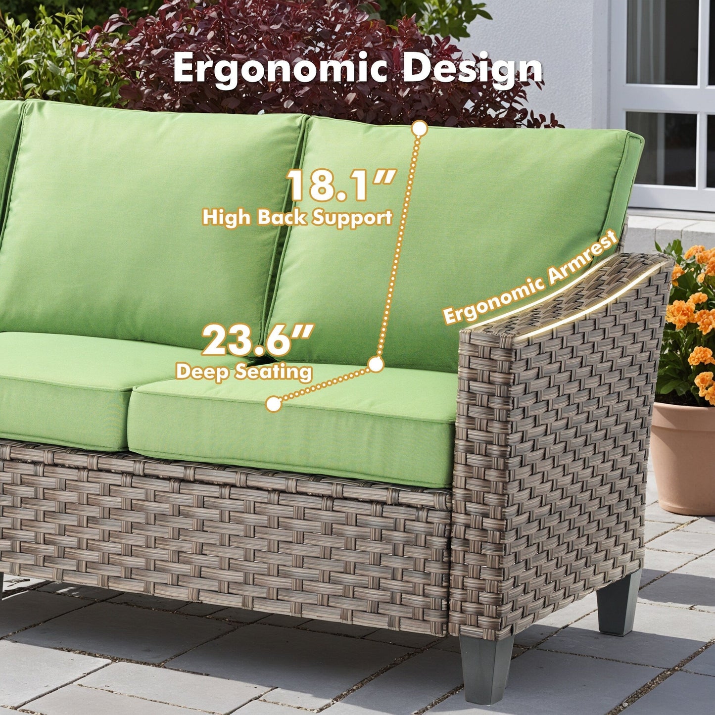 Set di mobili da esterno XIZZI con tavolo da fuoco