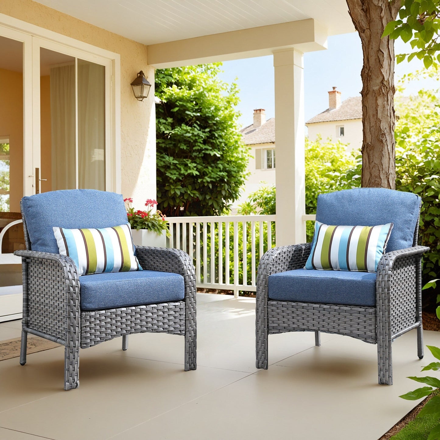 Set di sedie in vimini per esterni XIZZI (set da 2)