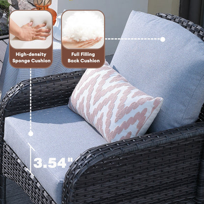 Set di sedie in vimini per esterni XIZZI (set da 2)