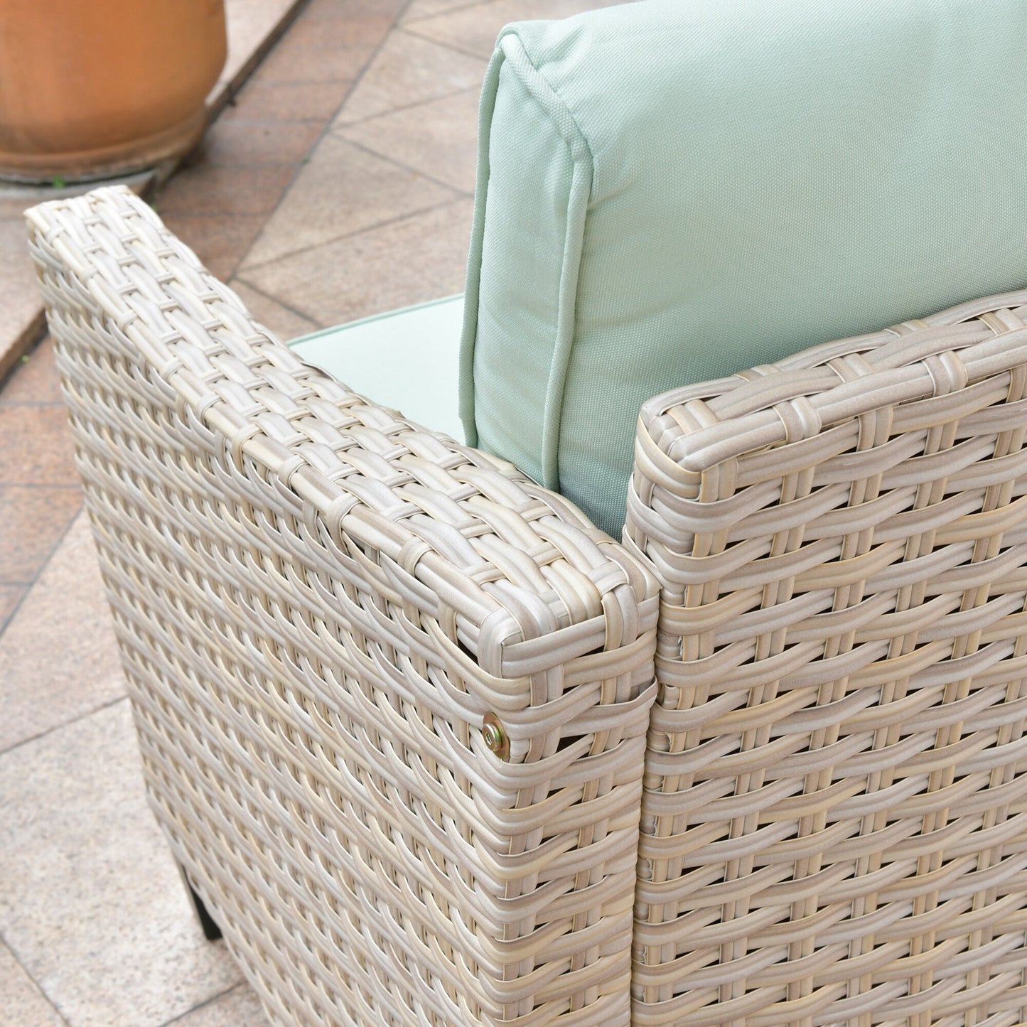 Set di divani da conversazione in rattan e vimini per esterni XIZZI, 5 pezzi