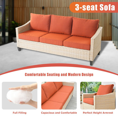 Set di divani da conversazione in rattan e vimini per esterni XIZZI, 5 pezzi