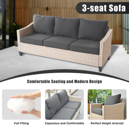 Set di divani da conversazione in rattan e vimini per esterni XIZZI, 5 pezzi