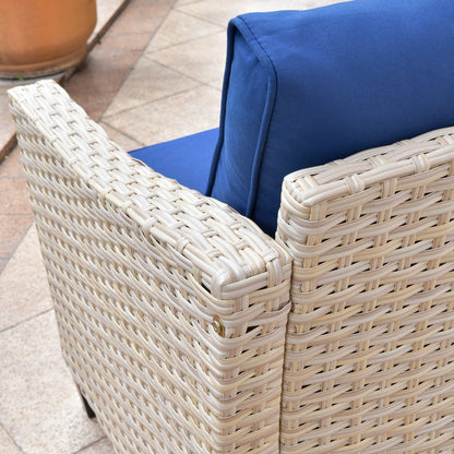 Set di divani da conversazione in rattan e vimini per esterni XIZZI, 5 pezzi