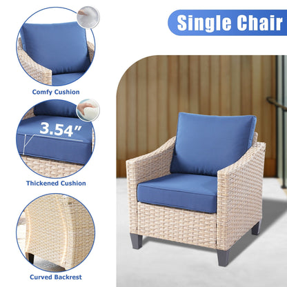 Set di divani da conversazione in rattan e vimini per esterni XIZZI, 5 pezzi